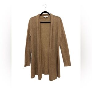 White + Warren Tan 100% Cashmere Cardigan